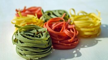 Kokosové těstoviny s krevetami