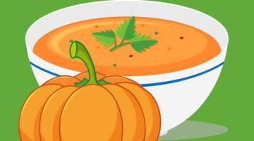 Polévka z červené řepy s bazalkou