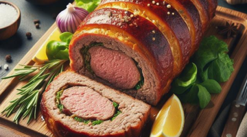 Roláda z masa s bylinkovou krustou