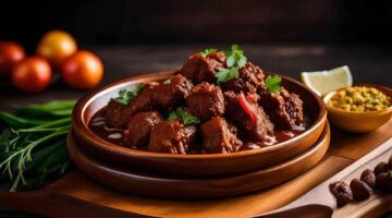 Rendang hovězí s kuřecím masem