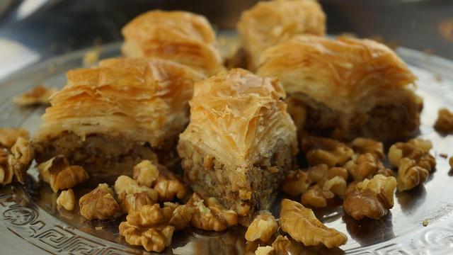 Baklava s vlašskými ořechy a medem