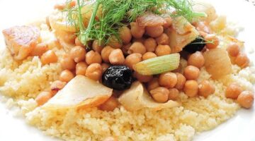 Kuskus s pečenou zeleninou a tofu