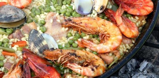 Paella s mořskými plody