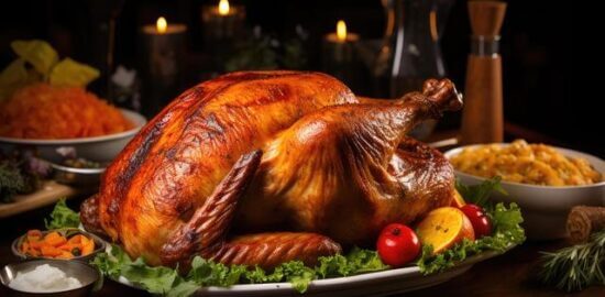 Pečený krocan s plněnou nádivkou