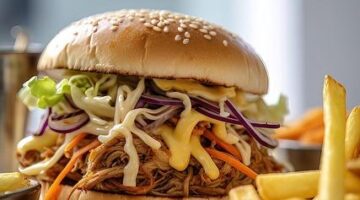 Pulled pork burger s coleslaw