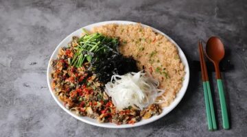 Bibimbap se zeleninou a hovězím