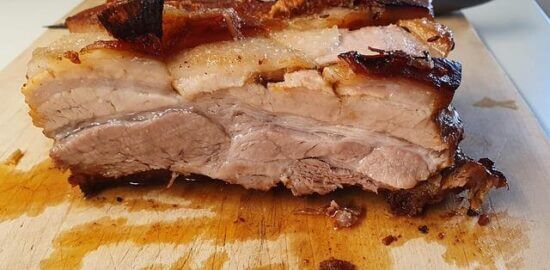 Pečený vepřový s bramborovou kaší