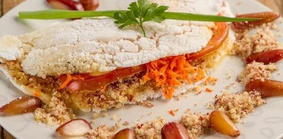 Tapiokové palačinky s krevetami