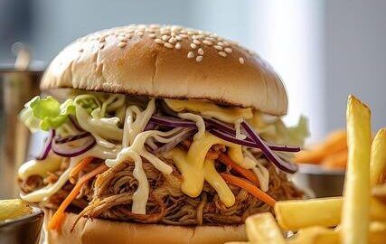 Pulled pork sandwich s coleslaw