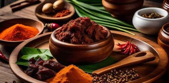 Rendang hovězí maso kokosovým mlékem