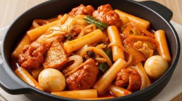 Kořeněný červený lilek s hummusem