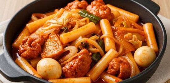 Kořeněný červený lilek s hummusem