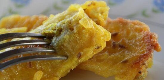 Smažené banány s karamelovou polevou