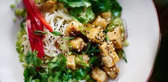 Tofu guláš s paprikami