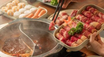 Dušená masa s rýží a fazolemi