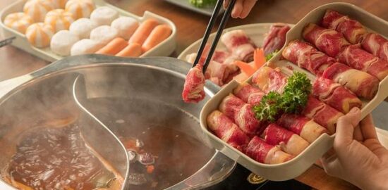 Dušená masa s rýží a fazolemi