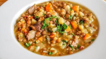 Čočková polévka s harissou