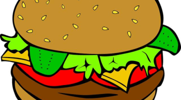 Hamburger s hranolkami a pivem