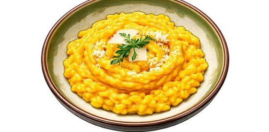 Risotto s houbami a uzeným masem