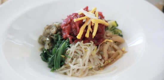 Bibimbap s hovězím mísou