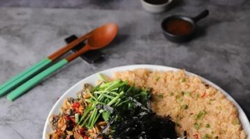 Bibimbap zeleninová mísa s rýží