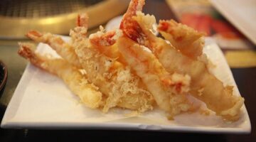 Tempura krevetek s rýží