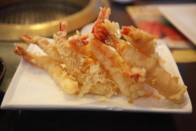 Tempura krevetek s rýží