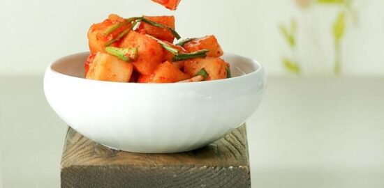 Kimchi fried rice s vaječným vločkem