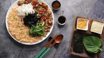 Bibimbap se zeleninou a vejcem