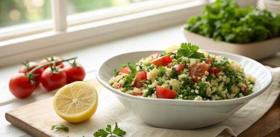Tabbouleh z čerstvých bylinek